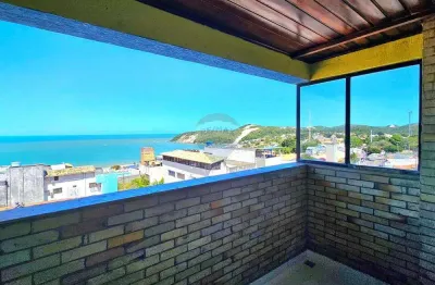 Apart. com vista para o mar e morro do careca em ponta negra, 2 dormitórios