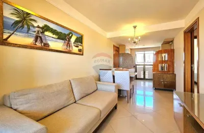 Apart. mobiliado em ponta negra no resl. poetas, 2 dorms. c/ suíte, lado sombra, andar intermediário