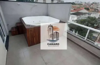 Cobertura com 3 dormitórios à venda, 100 m² por r$ 690.000,00 - vila scapelli - santo andré/sp