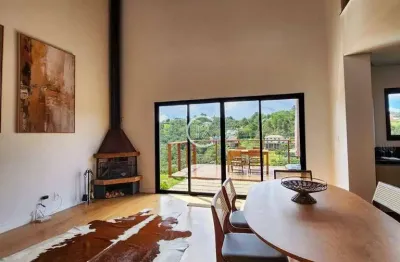 Sobrado mobiliado com 4 suítes à venda, 230 m² por r$ 2.500.000 - recanto das araucárias - campos do jordão/sp