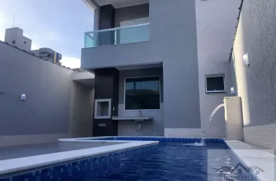 Sobrado alto padrão na tupi - 3 suítes + piscina e churrasqueira