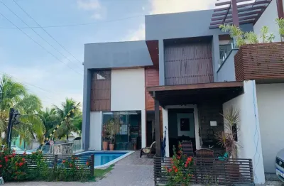 Casa em condomínio fechado com 5 quartos à venda na rua c, barra do jacuípe, camaçari por r$ 770.000