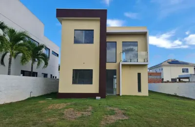 Casa em condomínio fechado com 4 quartos à venda na alameda das pitangueiras, r, abrantes, camaçari por r$ 750.000