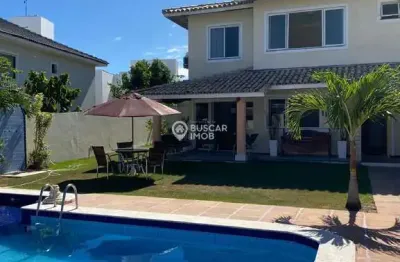 Casa em condomínio fechado com 3 quartos à venda na 1ª travessa santos dumont, estrada do coco, lauro de freitas, 303 m2 por r$ 1.300.000