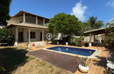 Casa em condomínio fechado com 5 quartos à venda na 1ª travessa busca vida, abrantes, camaçari, 293 m2 por r$ 1.800.000
