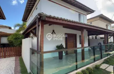 Casa em condomínio fechado com 4 quartos à venda na rua do bosque, boa união, camaçari, 150 m2 por r$ 880.000