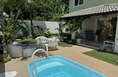 Casa em condomínio fechado com 3 quartos à venda na rodovia ba-099 - estrada do côco km 13, abrantes, camaçari, 140 m2 por r$ 720.000