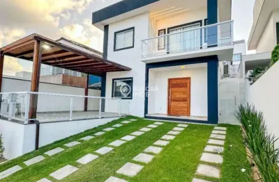 Casa em condomínio fechado com 4 quartos à venda na avenida professor theócrito batista, caji, lauro de freitas, 154 m2 por r$ 850.000