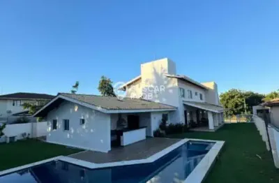 Casa em condomínio fechado com 5 quartos para alugar na rodovia ba-099 - estrada do côco km 08, praia de busca vida, camaçari, 460 m2 por r$ 17.500