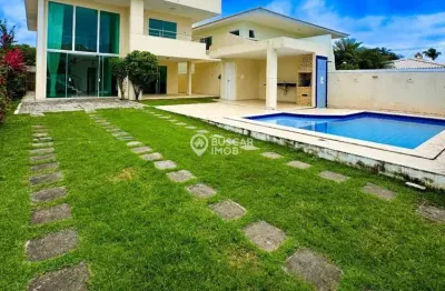 Casa em condomínio fechado com 4 quartos à venda na rua priscila b dutra, buraquinho, lauro de freitas, 254 m2 por r$ 1.490.000