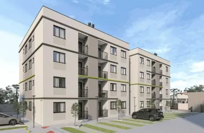 Apartamento garden em pinhais com entrada parcelada. 2 quartos no vargem grande em pinhais