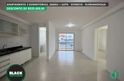 Apartamento com 2 quartos à venda na rua santos saraiva, 1746, estreito, florianópolis, 75 m2 por r$ 675.000