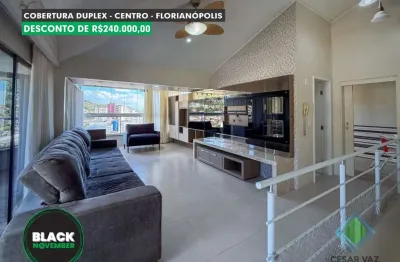 Cobertura com 3 quartos à venda na praça hercílio luz, 1425, centro, florianópolis, 162 m2 por r$ 1.250.000