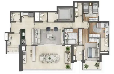 Apartamento de 159m² | 4 dormitórios ou 3 suítes | 2 vagas | butantã - sp