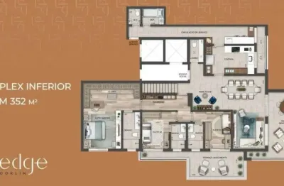 Duplex para venda tem 352 metros quadrados com 3 quartos em brooklin paulista - são paulo - sp