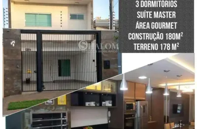 Sobrado à venda em maringá, jardim itália ii, com 3 quartos, com 180 m²