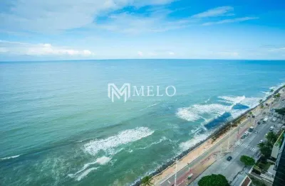 Apto. 230m2 com 4 suítes sendo 01 suíte master com closet, sala ampla para 04 ambientes com uma visão de 180° da av. boa viagem i andar alto