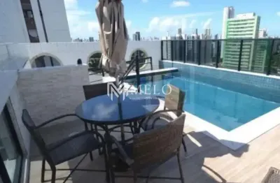 Parnamirim - flat com 1qto, 1vaga sendo a única unicade com mega varanda