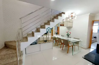 Apartamento cobertura duplex, 3 quartos, 3 banheiros e 2 vagas de garagem