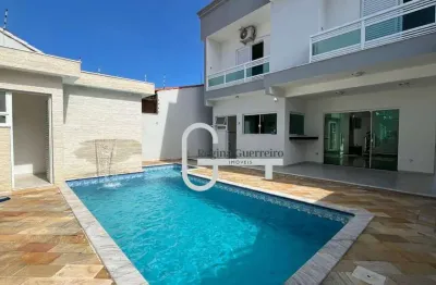 Casa  sobrado a 300m da praia com 4 dormitórios à venda, 183 m² por r$ 1.150.000 - balneário três marias - peruíbe/sp