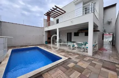Casa sobrado a 150m da praia com 4 dormitórios à venda, 280 m² por r$ 670.000 - estância são josé - peruíbe/sp