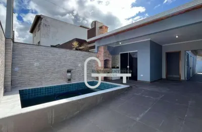 Casa com 2 dormitórios à venda, 82 m² por r$ 455.000,00 - flora rica ii - peruíbe/sp