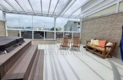 Cobertura 128m² 2 quartos 2 suítes no valparaíso - santo andré