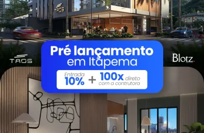 Lançamento direto com a construtora, 10% de entrada 100x para pagar dois dormitórios