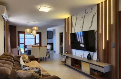 Venda de sobrado de alto padrão com 3 suítes, área gourmet e quintal no condomínio residencial real park, sumaré/sp