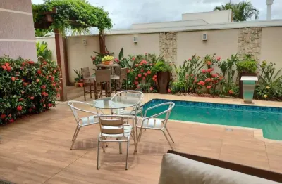 Casa à venda em paulínia, parque brasil 500, com 5 suítes, com 389 m², villa lobos