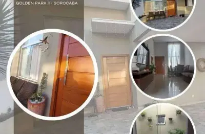 Casa de condomínio à venda, no golden park residence ii,  em sorocaba, loteamento dinorá rosa, com 3 quartos, 105m²