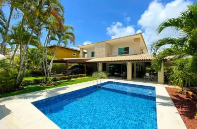 Casa em condomínio para venda em camaçari, busca vida, 4 dormitórios, 3 suítes, 6 banheiros, 4 vagas