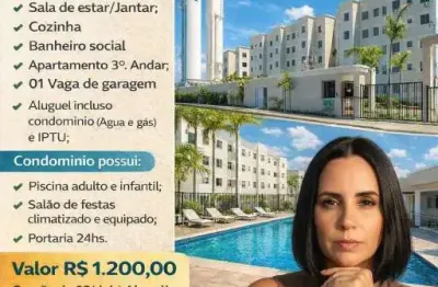 Apartamento para locação no parque vale dos corais, antares, maceió, al