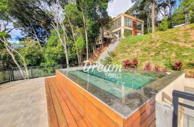 Casa com 5 dormitórios à venda, 330 m² por r$ 4.100.000,00 - carlos guinle - teresópolis/rj