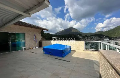 Cobertura com 3 dormitórios à venda, 183 m² por r$ 1.300.000,00 - tijuca - teresópolis/rj