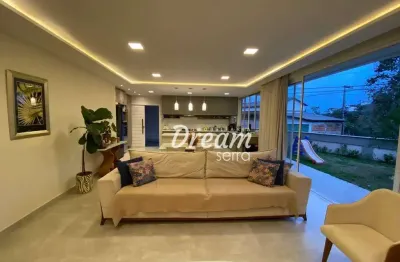 Casa de 3 suítes com closet e lazer com custo mensal de 200 reais – panorama - teresópolis