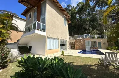 Linda casa em condomínio com 3 suítes, e lazer privativo à venda, 137 m² por r$ 1.450.000 - bom retiro - teresópolis/rj
