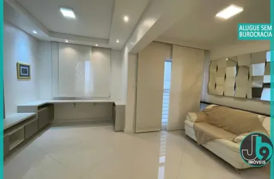 Apartamento mobiliado 60m² de 1 quarto com localização privilégiada em condominio club decoração moderna a 500 metros do shopping são josé por r$3.000