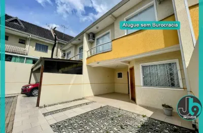 Sobrado em condomínio para alugar no xaxim 99m² com 3 quartos, 1 suíte com closet, churrasqueira e 2 vagas de garagem por r$ 4.300,00/mês