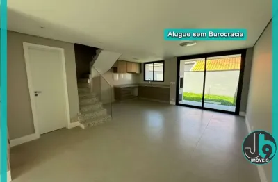Sobrado triplex novo para alugar no bairro guabirotuba 168m²  com 3 quartos, 1 suíte, 3 salas, 2 vagas. primeira locação por r$ 4.558,00/mês.