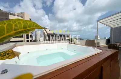 Cobertura com 4 dormitórios à venda, 195 m² por r$ 1.380.000,00 - manaíra - joão pessoa/pb
