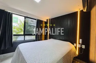 Flat com 1 dormitório à venda, 15 m² por r$ 380.000,00 - cabo branco - joão pessoa/pb