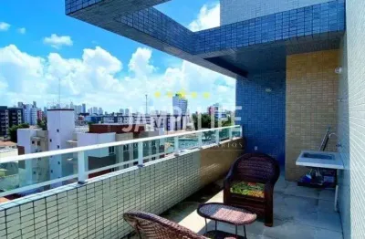 Cobertura com 2 dormitórios à venda, 74 m² por r$ 510.000,00 - jardim cidade universitária - joão pessoa/pb