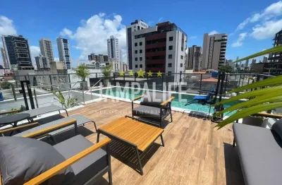 Flat com 1 dormitório à venda, 28 m² por r$ 410.000,00 - manaíra - joão pessoa/pb