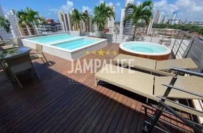 Flat com 1 dormitório à venda, 20 m² por r$ 350.000,00 - manaíra - joão pessoa/pb