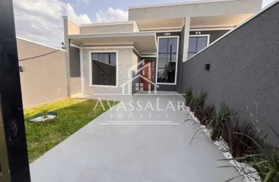 Casa com 03 quartos, eucaliptos, fazenda rio grande - pr com excelente acabamento.