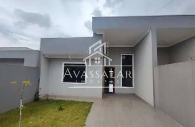 Casa com 3 quartos, e área gourmet no bairro iguaçu, fazenda rio grande - pr
