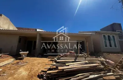 Casa em fase de acabamento no bairro iguaçu com três dormitórios