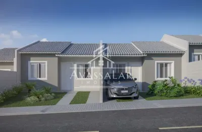 Casa com 2 dormitórios em condomínio fechado na fazenda rio grande- pr