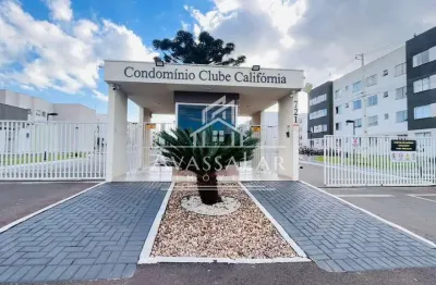 Apartamento 2 dormitórios, vaga de garagem, condomínio clube Califórnia - Campo Largo